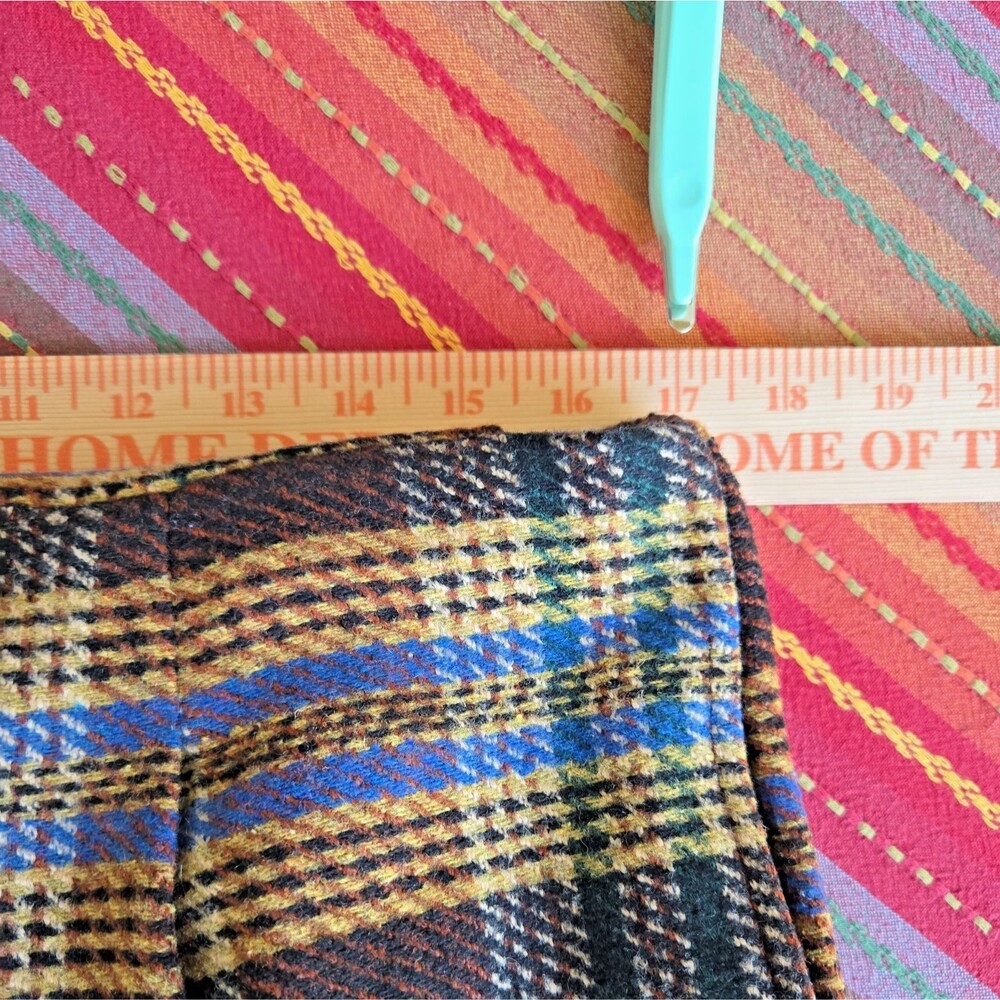 CIDER Brown Tweed Plaid Wide-Leg Bib Jumpsuit Overalls Romper XL Clueless Pocket - Picture 12 of 16